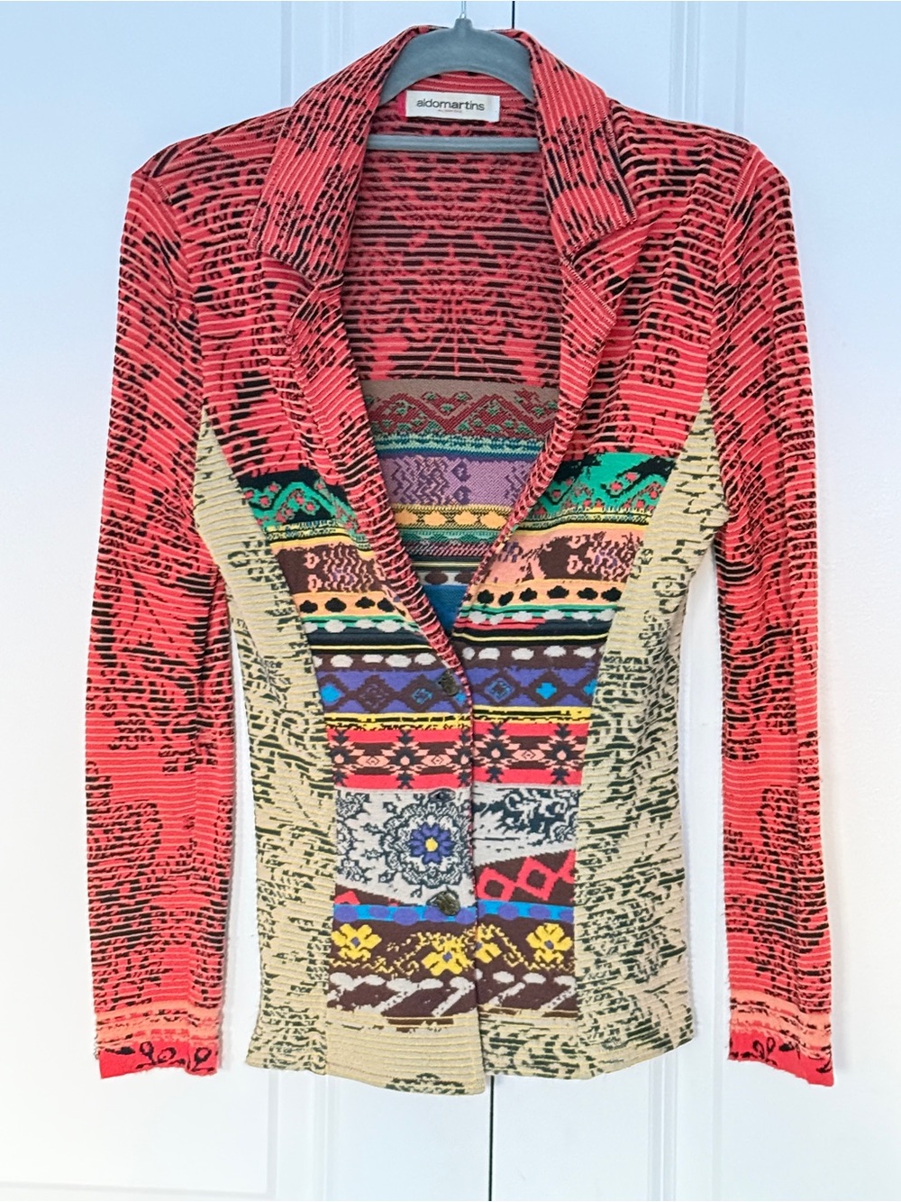 Aldo Martins Barcelona Knit Cardigan Jacket Boho Sweater Colorful Soft Light 6